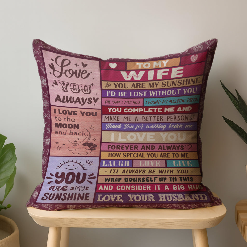 You're My Sunshine, Gifts for Wife from Husband Interactive QR Throw Pillow Heartfelt Edition