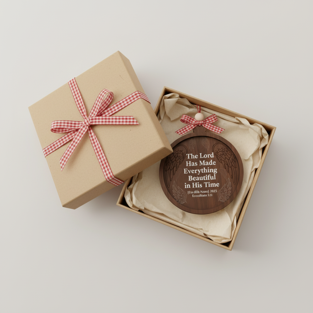 Faith Verse Personalized Wooden Family Orname