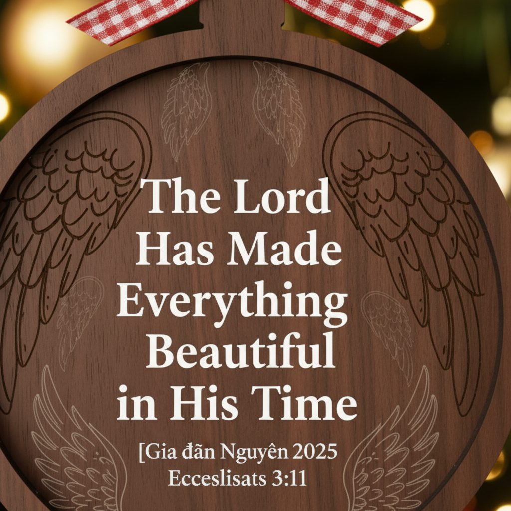 Faith Verse Personalized Wooden Family Orname