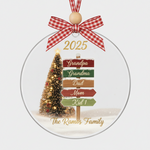 Family Signpost Personalized Acrylic Ornament