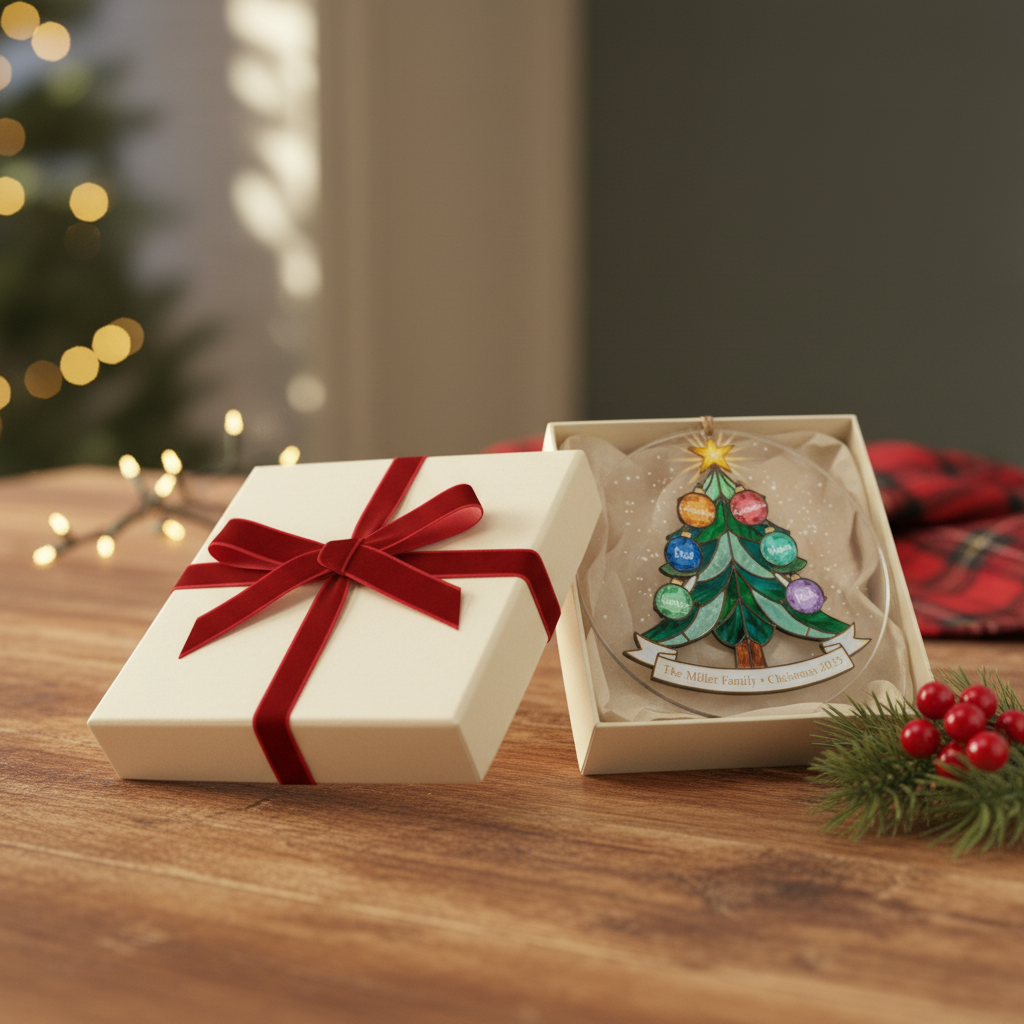 Family Tree Christmas Personalized Acrylic Ornament