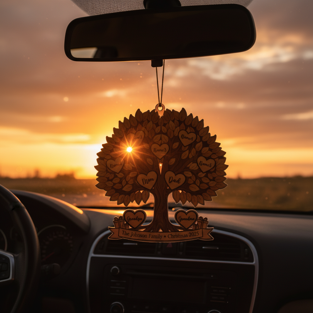 Family Tree Personalized Acrylic Ornament for Family