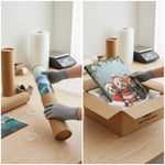 Personalized Furry Family Christmas Canvas - Custom Names & 3 Pet Photo Print