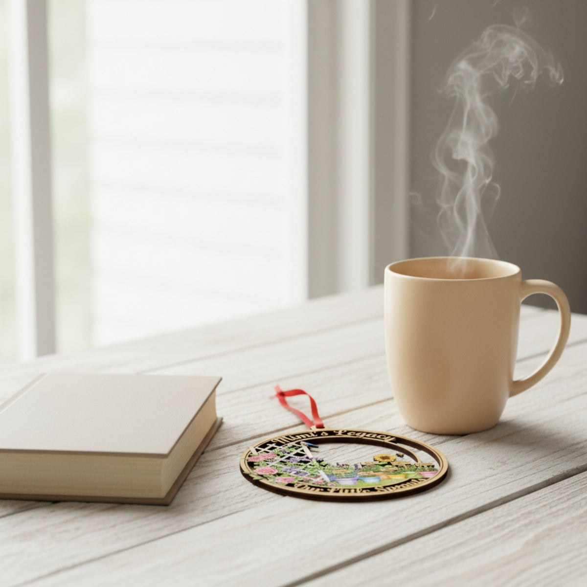 Garden Sprouts Transparent Acrylic Ornament for Grandma – Personalized Family Gift