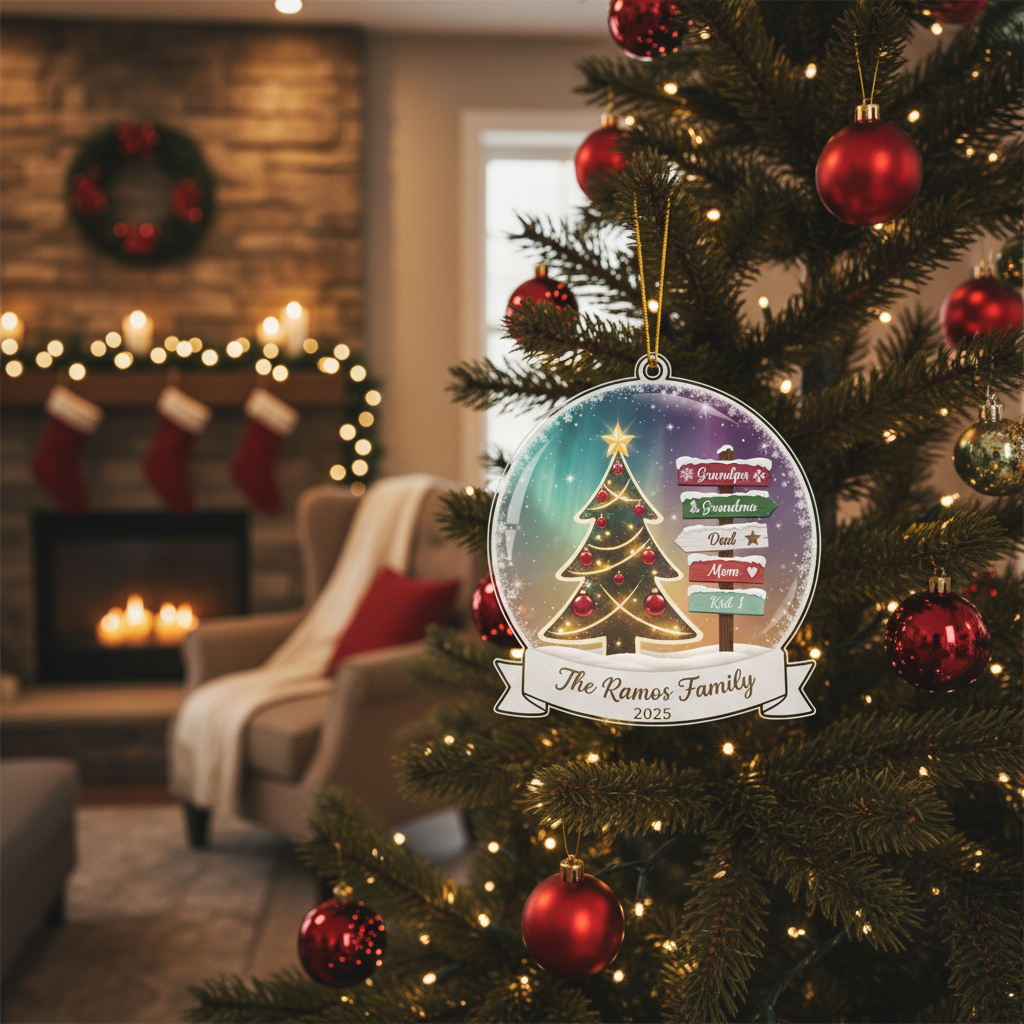 Generations Family Personalized Acrylic Ornament
