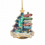 Generations Tree Personalized Acrylic Ornament for Family