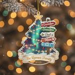 Generations Tree Personalized Acrylic Ornament for Family