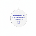"Grandkids Live" Personalized Acrylic Ornament for Grandparents