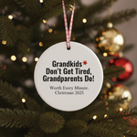 Grandkids Quote Ceramic Ornament for Grandparents