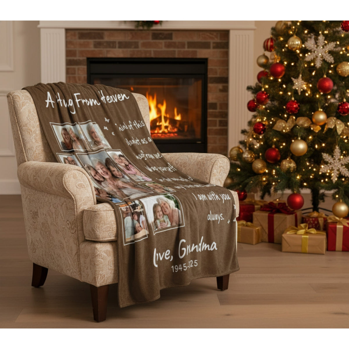 Grandma Memorial Blanket – Custom Photo Sympathy Gift