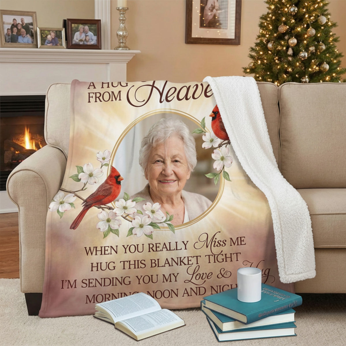 Grandma Memorial Blanket for Loved One – Custom Photo Gift