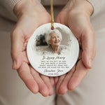 Grandma Memorial Personalized Ornament – Photo & Name Keepsake