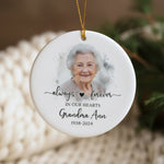 Grandma Memorial Photo Personalized Ornament – Remembrance Gift