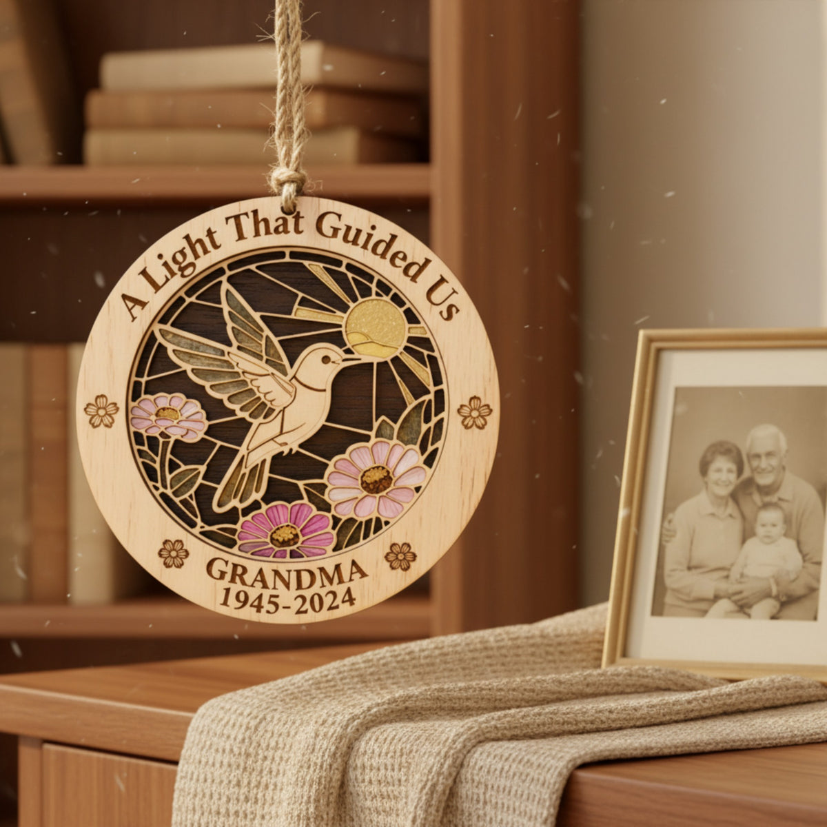 Grandma Memorial Wooden Ornament – Custom Sympathy Gift