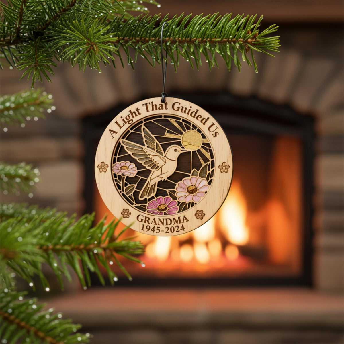 Grandma Memorial Wooden Ornament – Custom Sympathy Gift