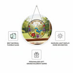 Grandkids' Garden Stained Glass Suncatcher for Grandma – Custom Gift