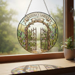 Grandma's Garden Personalized Stained Glass Suncatcher – Custom Gift