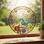Grandkids' Garden Stained Glass Suncatcher for Grandma – Custom Gift