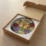 Butterfly Garden Personalized Stained Glass Suncatcher for Grandma – Custom Names