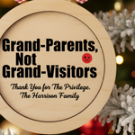 Grandparents Not Visitors Personalized Wooden Ornament for Grandparents