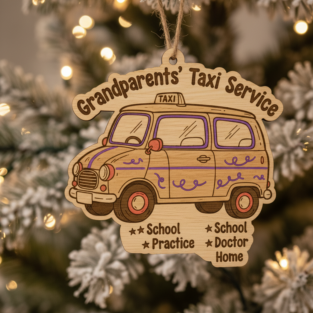 Grandparents' Taxi Personalized Ornament for Grandparents