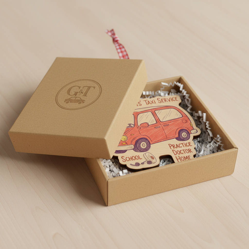 Grandparents' Taxi Service Personalized Wooden Ornament