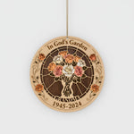 In God's Garden Memorial Ornament for Grandma – Custom Gift