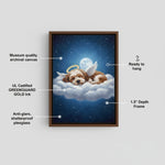 In Loving Memory Pet Portrait Canvas - Custom Photo Moonlit Pet Angel Wall Art