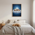 In Loving Memory Pet Portrait Canvas - Custom Photo Moonlit Pet Angel Wall Art