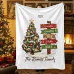 Personalized Family Tree Multigeneration Custom Blanket