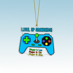 Level Up Gamer Personalized Acrylic Ornament for Grandfamily