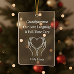 Love Language Personalized Acrylic Ornament for Grandparent
