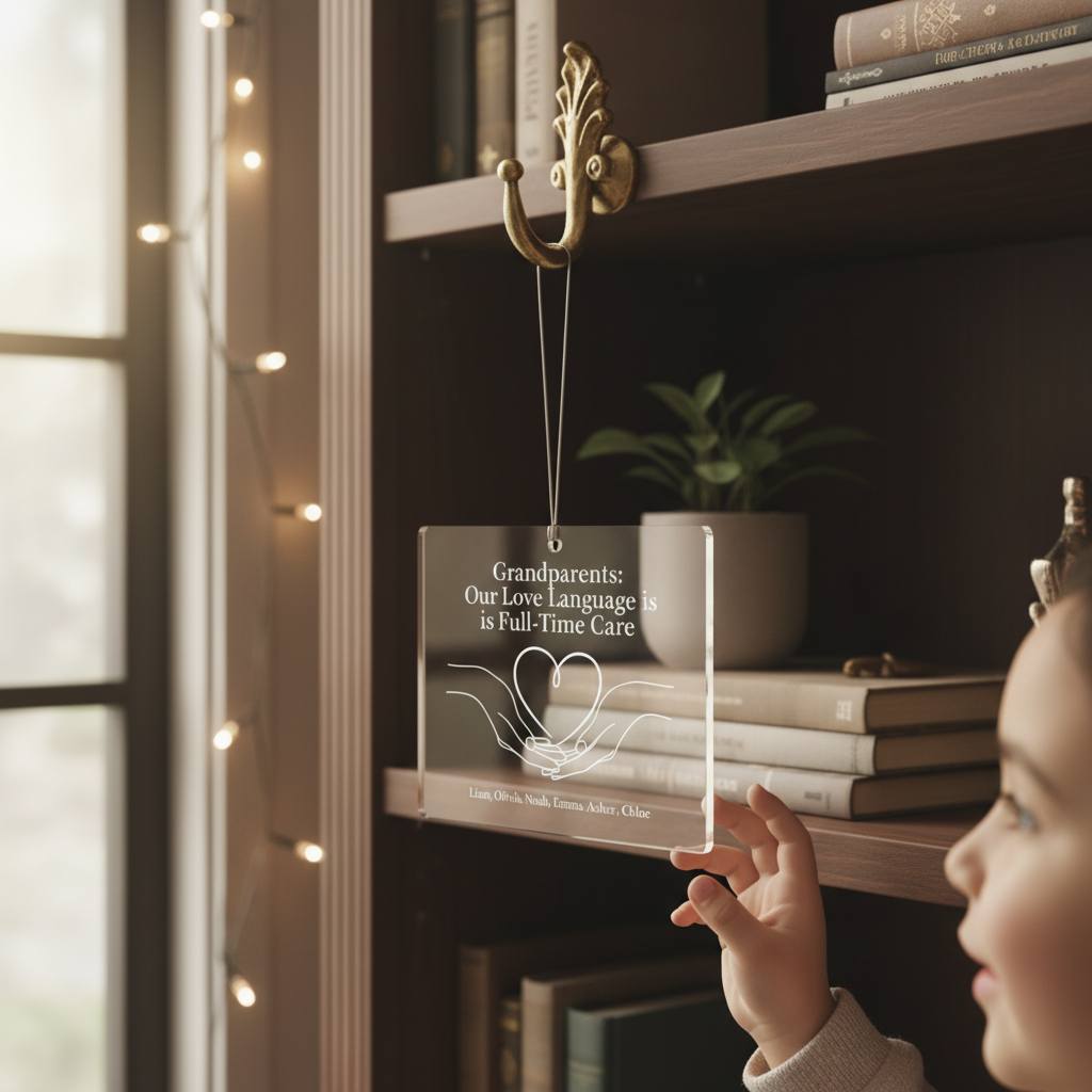 Love Language Personalized Acrylic Ornament for Grandparents