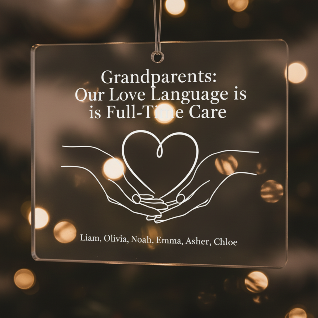 Love Language Personalized Acrylic Ornament for Grandparents