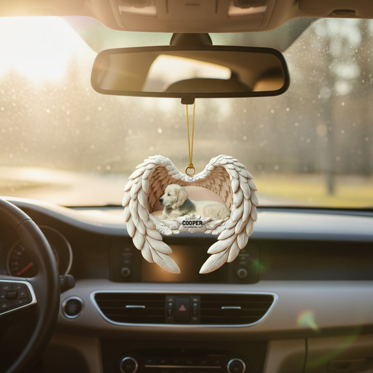 Personalized Pet Photo Angel Wings Ornament