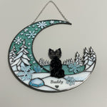 Memorial Crescent Moon Dog Suncatcher for Pet Lovers – Custom Suncatcher
