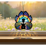 Memorial Paw Print Suncatcher Ornament