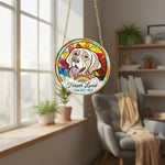 Memorial Stained-Glass Paw Ornament for Pet Lovers – Custom Acrylic Plexiglass Tribute