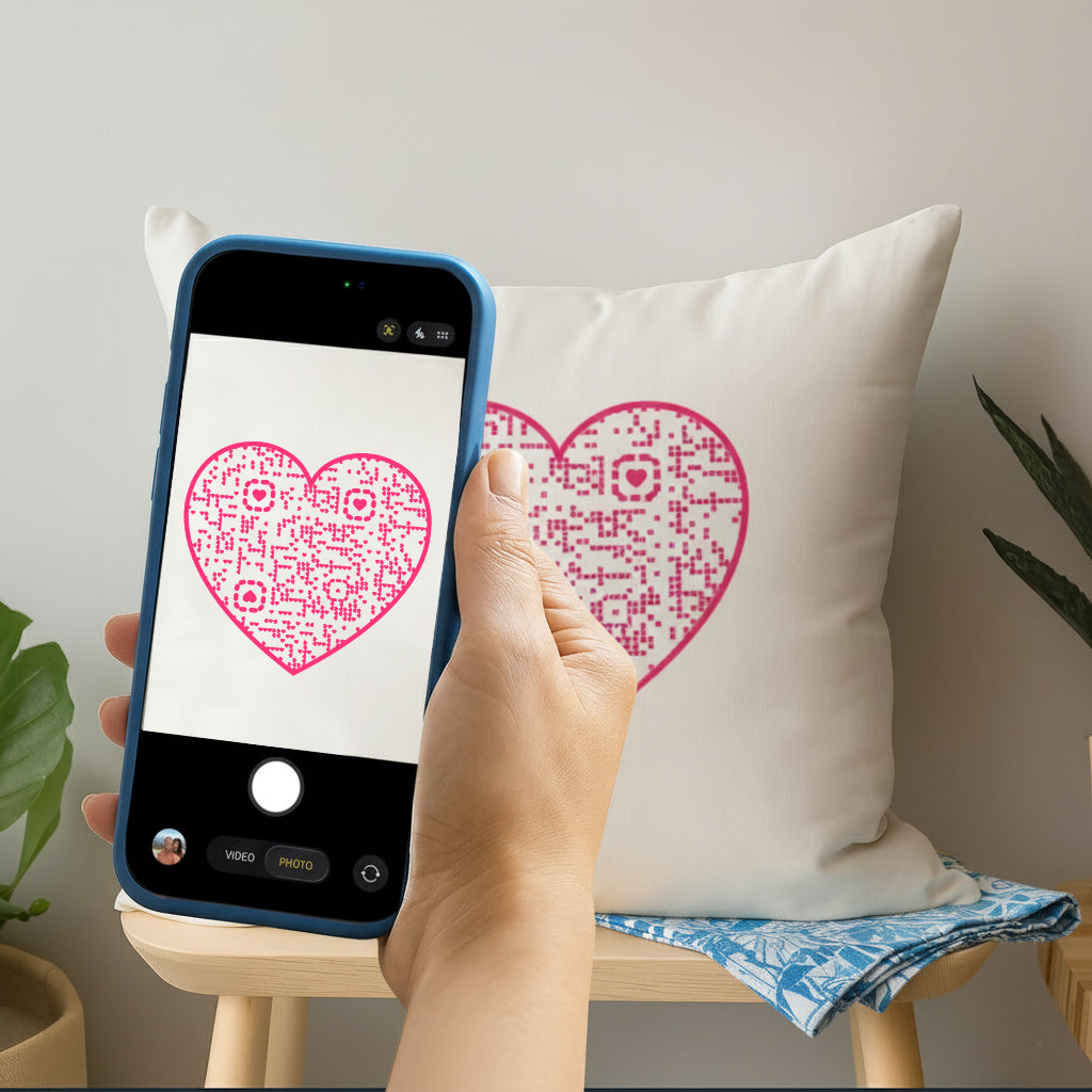 You’re the Bacon to My Eggs Interactive QR Throw Pillow Heartfelt Edition