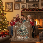 Personalized Family Tree Multigeneration Custom Blanket