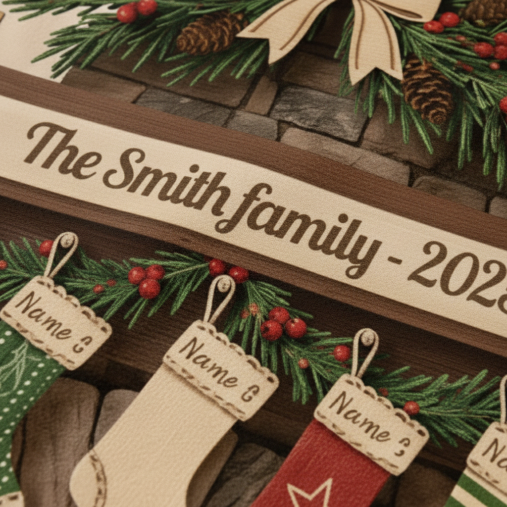 Personalized Family Tree Blanket with Custom Names & Year