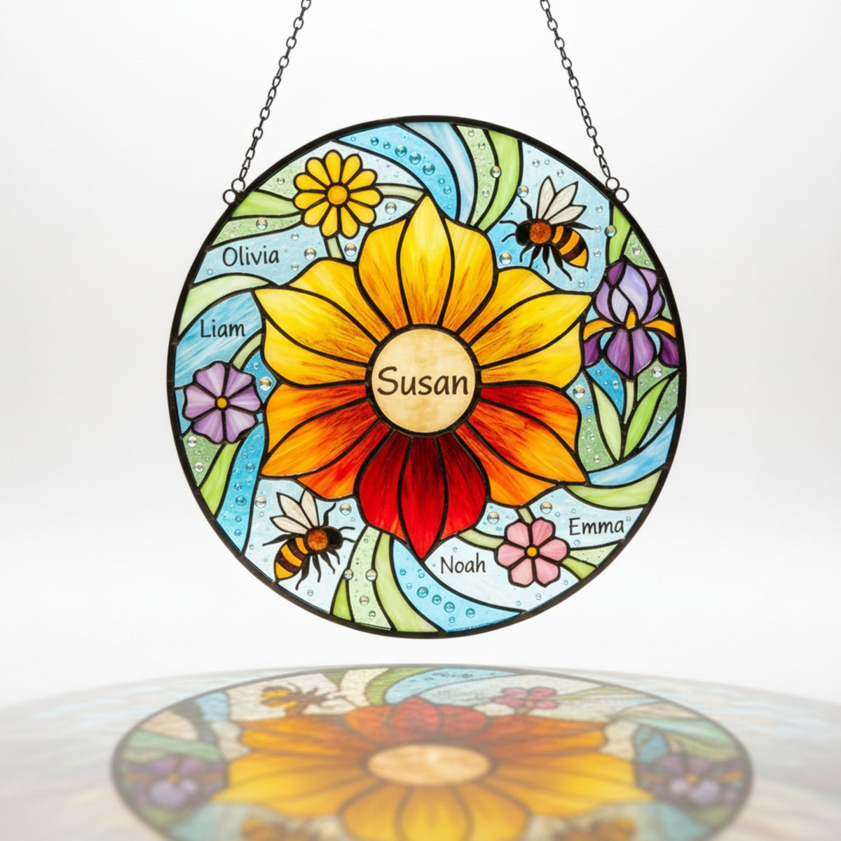 Our Grandkids' Garden Personalized Suncatcher for Grandma – Custom Names