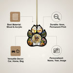 Memorial Paw Print Ornament for Pet Lovers – Custom Photo Keepsake