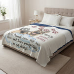 "Pawprints In Our Hearts" Custom Dog Remembrance Throw Blanket