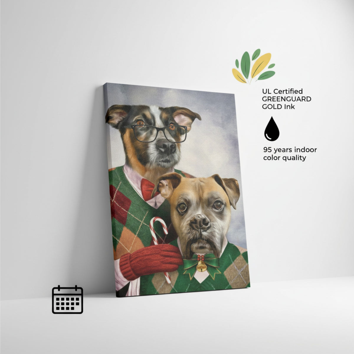 Personalized Dog Loss Keepsake - Humorous Christmas Photo Tribute Canvas