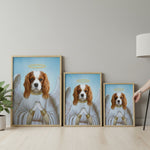 Personalized Pet Angel Portrait Canvas - Custom Dog Head on Angel Robe Keepsake