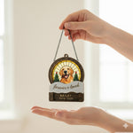 Personalized Pet Memorial Suncatcher – "Forever Loved" Keepsake Ornament