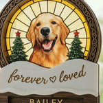 Personalized Pet Memorial Suncatcher – "Forever Loved" Keepsake Ornament