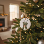 Personalized Watercolor Pet Photo Ceramic Ornament