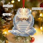 Personalized Pet Angel Wings Memorial Ornament | Custom Photo Rainbow Bridge Keepsake